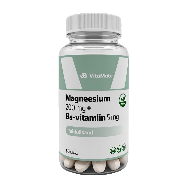 Magneesium (tsitraat) 200 mg + B6-vitamiin 5 mg